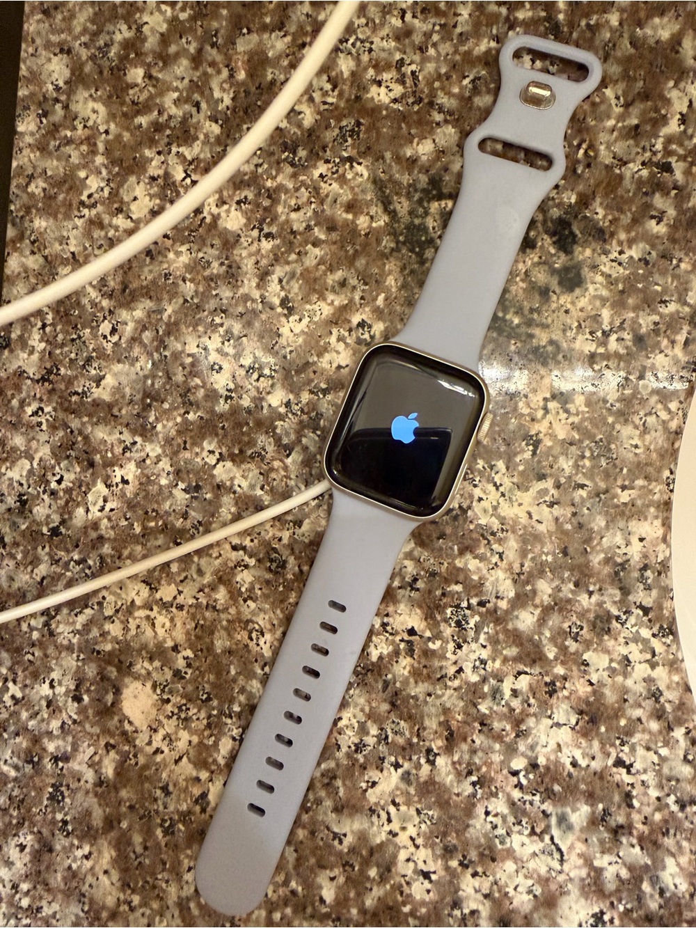 Apple Watch Series with Light blue Sport Band